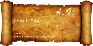 Aczél Ida névjegykártya
